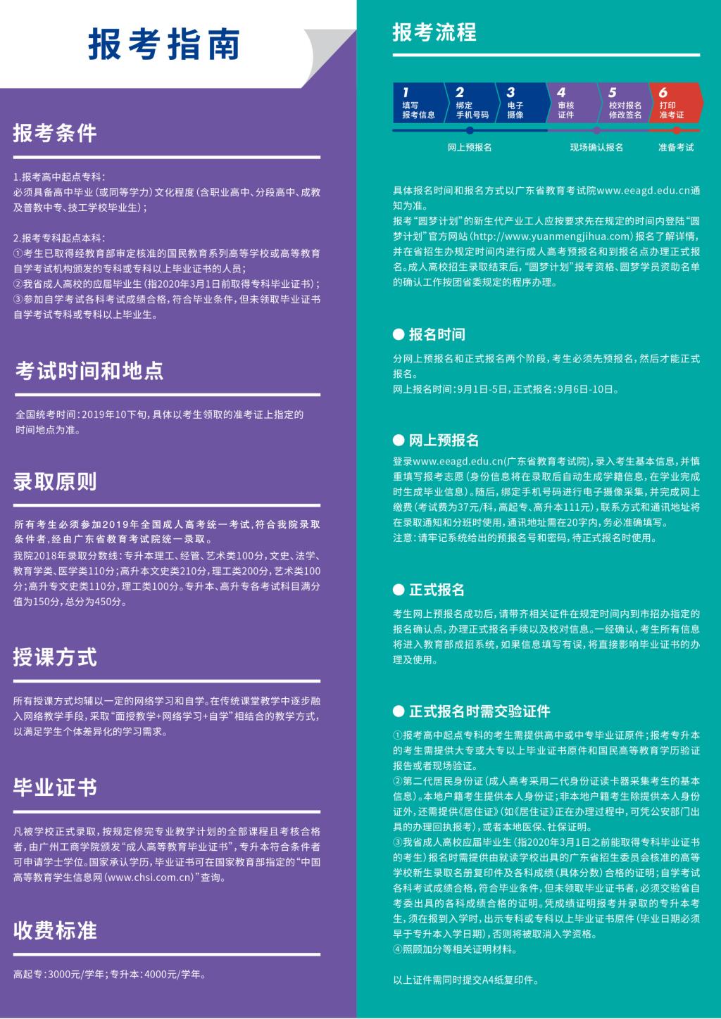 2019年广州工商学院成人教育招生简章(图3)